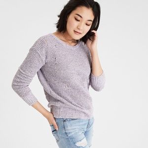 PURPLE 💜💜 AE DISTRESSED SWEATER MEDIUM